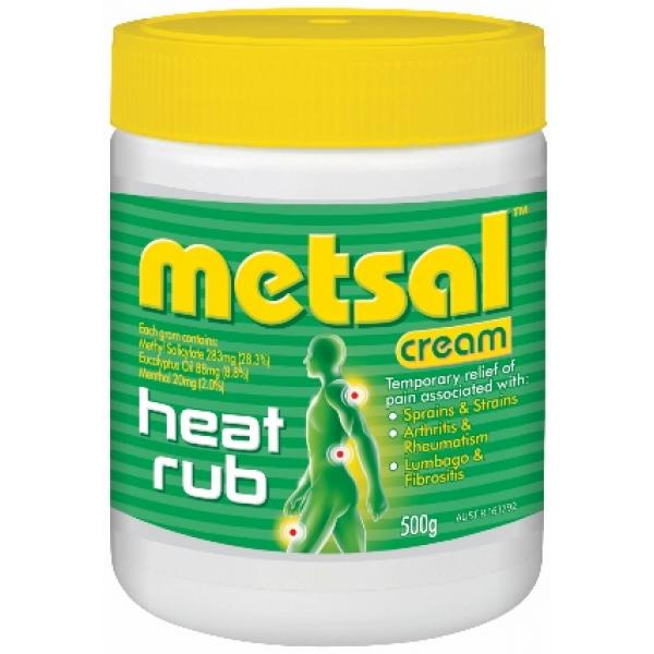 Dầu xoa bóp Metsal heat rub cream 500g